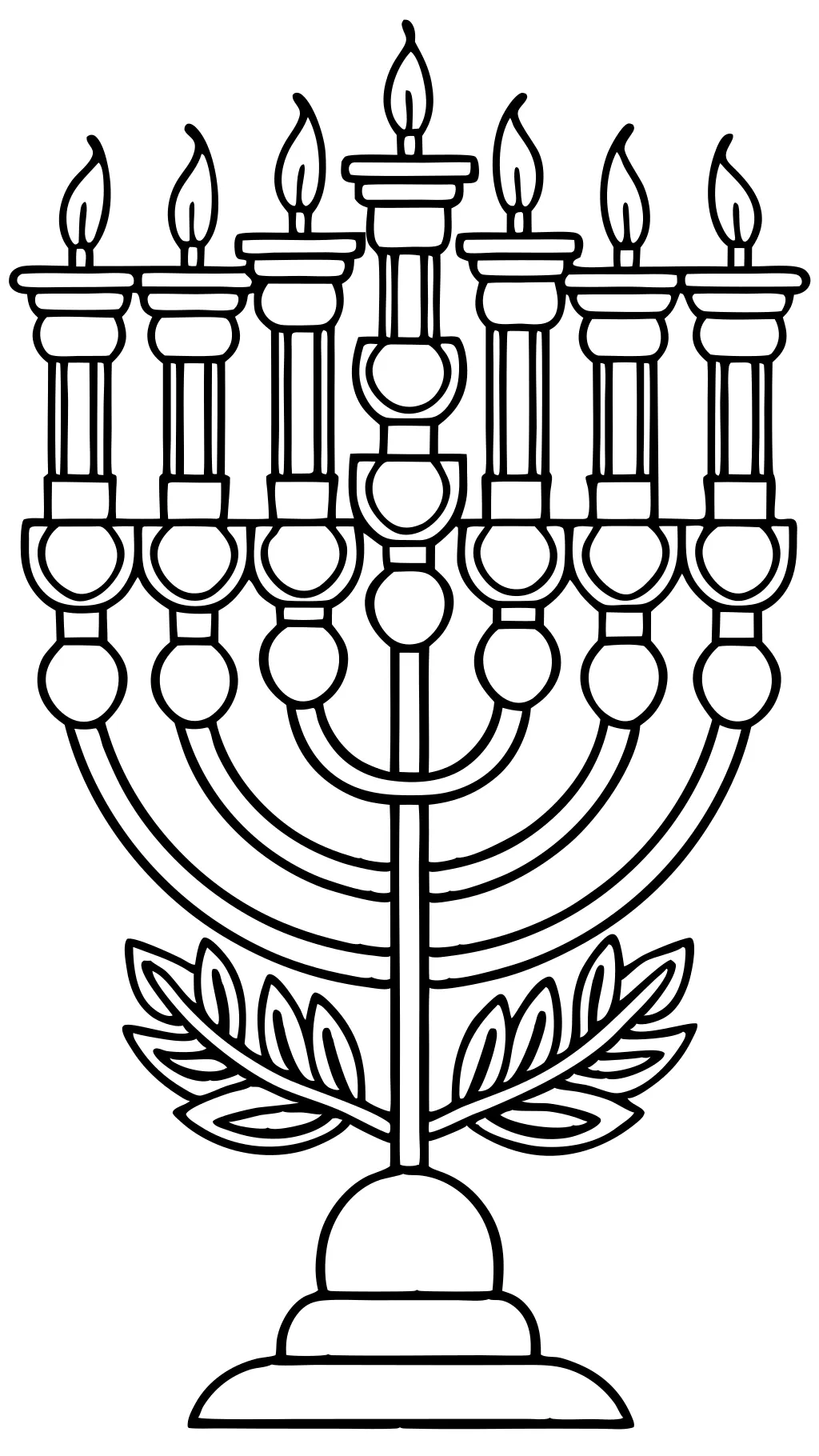 coloriage menorah